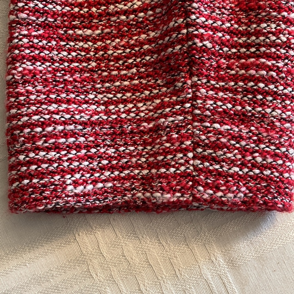 Talbots red black and white sweater jacket. - Picture 3 of 5